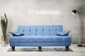 Customized ST Collection Sofa Cum Bed Soft Fabric with Comfortable Foam for Living Room, Drawing Room, Casual Sitting Spaces like Indoor and Outdoor. Easy to move and convert.. 
