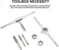 20 PCS Metric Tap and Die Set Manual Tooth Opener Alloy Steel Die Set with Green Storage Case Tapping Thread Cutting Kit for Garage, Metric Thread Tap (Specification x pitch). 