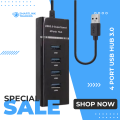 USB Hub 4 Port With 4 Buttons And 4 LED Indicator USB Hub for PC and Laptop 2.0. 