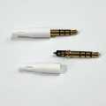 3.5mm 4 Pole Headphone, Speaker Jack TRRS [2 Pcs] - Male Jack - Plastic Shell - Gold Plated Pin [C.M.Tech]. 