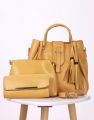 RangooN 3Pcs Female Hand Bags With Tassels Shoulder Bags For Girls Ladies Bags In Sale Low Price Women Handbag Crossbody Bags For Girls University Bags For Girls PU Leather Top Handle Bags For Women Tote Shoulder Handbags. 