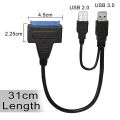 SATA to USB 3.0|2.0 Laptop Hard Drive Converter Cable. Supports Upto 4TB SATA Hard Disk Drive Convert Adapter Support. 