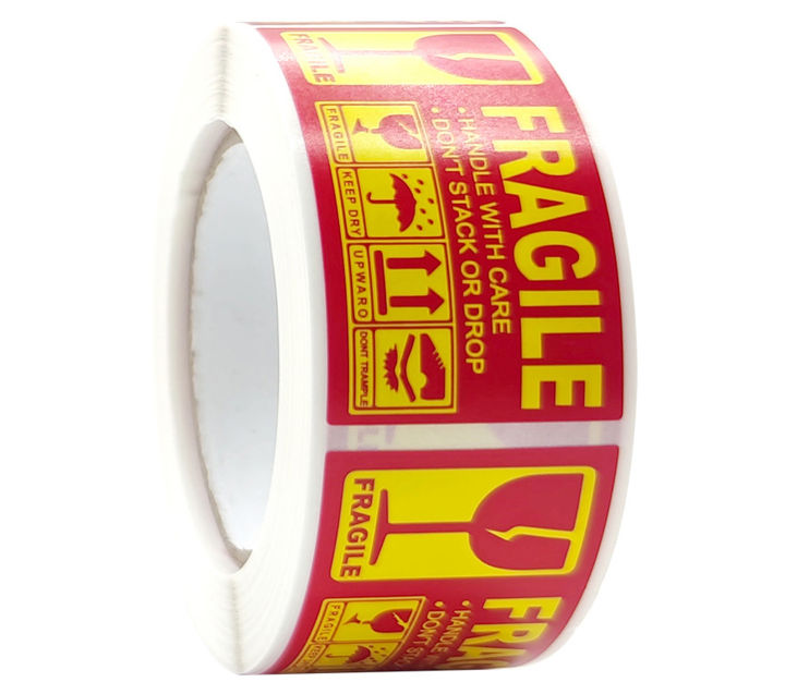 Fragile Warning Mark Sticker Scratch-Resistant Careful Handling Fragile Warning Sign Sticker