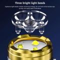 Three-Eyed Monster Mini Flash Super Power Flashlight Rechargeable Portable Outdoor Lighting Long-Range Powerful Flash Lights. 