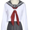 [triangle scarf] sailor's jacket scarf with pure Japanese JK uniform large bow tie. 
