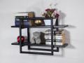PVC BOX  WALL HANGING SHELF BLACK WITH BLACK. 