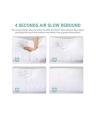 Pack Of 4 Polyester Ball Fiber Pillows-White. 