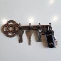 Metal Key Holder Key Style Wall Mounted 4 Key Hooks Rack With Screws Holes Attractive Design Key Holder Key Hanger Antique Style. 
