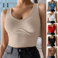 Sports Top Solid Color y Streetwear Sleeveless Sports Top. 