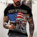 ٹرینڈی روٹ 66 موٹرسائیکل کے ساتھ 3d مینز ٹی شرٹ سمر O-neck مختصر بازو والی ٹاپ ٹی شرٹ مردوں کے بڑے ٹی شرٹ ریٹرو کپڑے. 