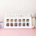 My first year photo frame 0-12 month picture frame Birthday first year frame. 