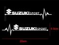 Suzuki Heart Beat Sticker Suzuki Logo Sticker- Heart Beat Sticker Fit For Car Side Window Sticker (2 PS). 