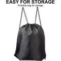 Travelling Accessories Drawstring Backpack Bag Sport Gym Sackpack Swimming School PE Kit Students Backpack Sport Gym Traveling Kids Adults Fitness - Black - 1Pc. 