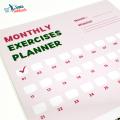 Planner for Monthly Exercises For Girls A4 Size Laminate with board marker Organize Your GYM Schedule. 