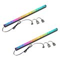 COOLMOON 2X Computer RGB Color Light Strip 5V/3PIN Aluminum Chassis Light with Magnetic Multicolor RGB LED Lamp. 