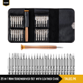 TALEC.PK | Mini 25 in 1 Precision Screwdriver Kit, 25 Piece Screwdriver Kit Repair Tools, Set with Leather Case. 