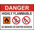 Danger Flammable Caution Sign Safety Stickers Petroleum Industry Petrol Pump Vinyl Sticker. 