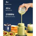 USB Rechargeable Juicer Blender - Mini Portable Personal Size Blender with 6 Blades - Electric Mixer for On-the-Go Smoothies - 400ml Food Grade Fruit Juicer Machine. 