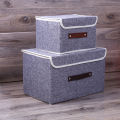 Simple fabric storage box with lid, student dormitory, household finishing artifact, clothes, sundries, foldable storage box. 
