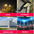 LED Solar powered light by IPR motion sensor LED landscape solar garden street light pole sol floodlight. 