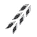 6Pcs/Set Car Sticker Truck Auto Motor Reflective Strips Anti-Scratch Safety Warning Carbon Fiber. 