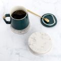 Absorbent Coasters for Drinks Coasters Set with Holder, Set of 6, for Kinds of Mugs Marble Style Coasters, 4 Inch. 