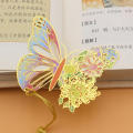 Elegant Bookmarks Gift-Ready Exquisite Pendant Metal Bookmark Hollow Flower Bookmark for Student Supplies Book Lovers Reading. 