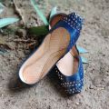 Cutwork pure leather handmade khussa for girls. 
