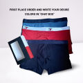 Pack of 3  Boxers for Men - High Quality Underwear in Multi Colors - Soft Cotton Stuff-. 