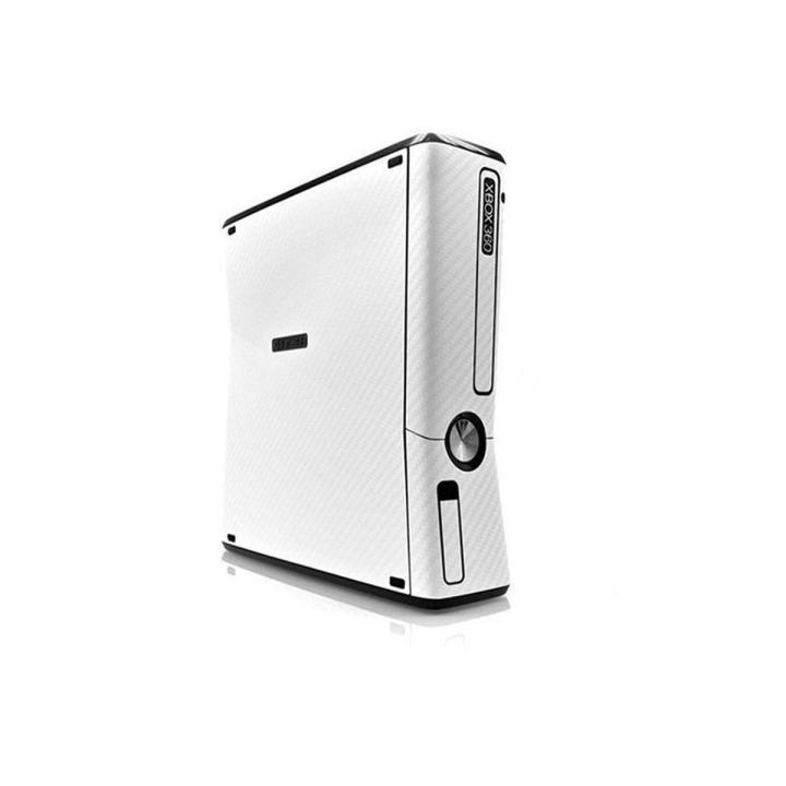 XBOX 360 Slim White Carbon Fiber Texture Skin