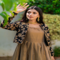 Sleevesless Airline Long Maxi With Sequence Embroidered Seperate Koti 2Piece Dress For Women  By Deals Mall. 