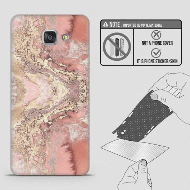 Samsung A7 2016 (A710) Skin - SkinLee HQ Vinyl Skin Wrap (Not Cover) - Trendy Chic Rose Gold Marble - SKINLEE-147-2-21-38