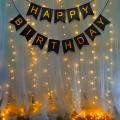 Happy Birthday Banner With Led Lights | Birthday Decorations Items. 