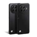 Vantime for Tecno Spark 20 Pro+ Plus 4G Case PU Leather Back Carbon Fiber Pattern Slim Matte Phone Casing. 