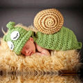 Knitted Snail Shape Newborn Photography Props Photo Baby Costume Outfit Handmade Baby Suit Conjoined Cap. 
