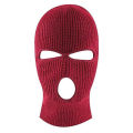 Winter Warm Head Cover, 3-hole Knitting Ski Mask Cold Proof Riding Full Face Mask. 
