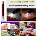 Stone Picker Tools  LED Flash light Dotting Tool Plate with Glue Cube for Epoxy Resin Diamonds Rhinestone Picker for Art Craft Nail Art jewelry. 