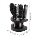 5Pcs Hair Brushes Comb Set Women Ladies Hair Care Massage Hairbrush With Mirror And Stand Pink. 