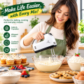 Electric Hand Mixer, Egg Beater Machine, Cake Baking Mixer , Handheld Food Whisk, Handheld Food Mixer| 180W Motor & 220-240V. 