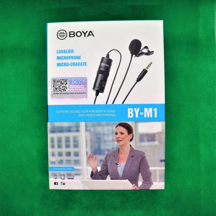 Boya by m1 Original Lavalier Microphone for all Devices mobile , PC ,laptop, camera etc