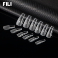 Capsule L Short Coffin Apricot Nail Soft Gel X Nail Tip Press Finger XL Ultra False Finger 20Pcs FILI 1 Artificial Nail X Kernel Square Nail Glue. 