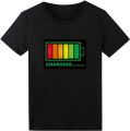 LED Sound Activated T-Shirt – Charging Design | Interactive Glow-in-the-Dark Tee. 