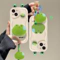 cover For Xiaomi Redmi Note 12 4G 10 11 12S 10S 11S 10T 11T 8 9 POCO M3 M4 Pro Plus 5G Casing Curly Wave Frame Cute 3D Panda Ears Ugly Frog Eyes Doll Soft Silicone Back Cover Cartoon Cute Shockproof Luxury TPU Full Protection INS. 