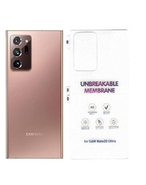 Samsung Galaxy Note 20 Ultra Unbreakable Membrane Back Sides Sheet Protector