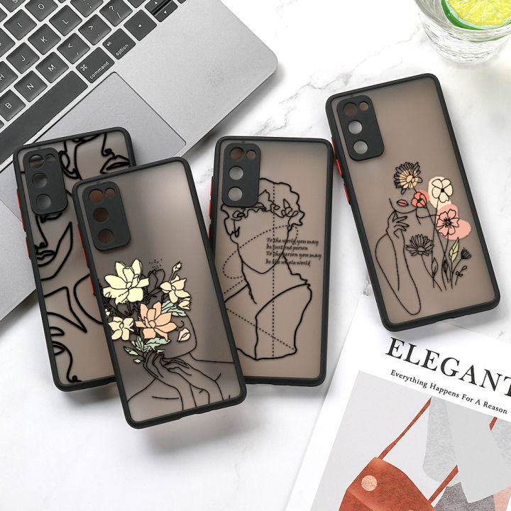 S20 Matte FE S224 UltrA05 S2A55 A3A34 A33 A52 5G A5 Samsung A543 A32 5 A13 A S23 Plus S21 FE Cover Aesthetic Shock Resistant Case
