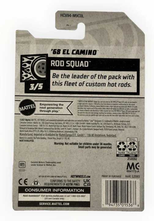 Original%20Hot%20Wheel%2068%20EL%20Camino%20Car%20ROD%20SQUAD%203/5%20Made%20Of%20Metal%20For%20Kids%20&%20Collectors%20-%20Image%204