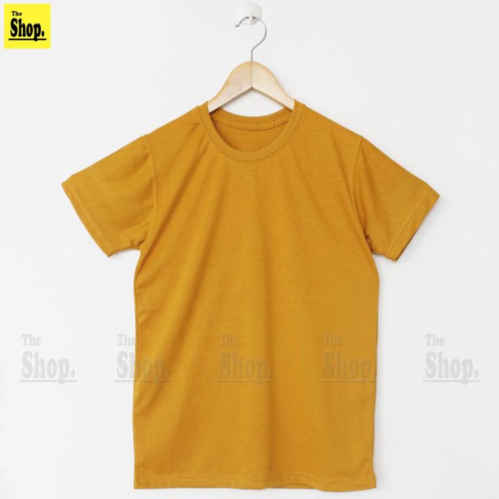 The Shop - Basic Round Neck Half Sleeves Mustard T Shirt For Men & Women - MY-RN1