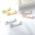 【HOT】 Custom Name Shoe Buckles Stainless Steel Customized Shoelace Buckle Personalized Decoration Charm Sneaker Accessories Jewelry. 