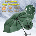 Fully Open Close Automatic Folding Umbrella for Rain and Sun Protection High Quality Portable Three Steps Folding Umbrella. 