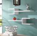 BM MART Wall Floating Shelves 2 Piece Set , Wall mount Shelves for Office ,home use .Wall Decor,MDF, for Living Room, Kitchen, Hallway, Bedroom, Bathroom, White. 